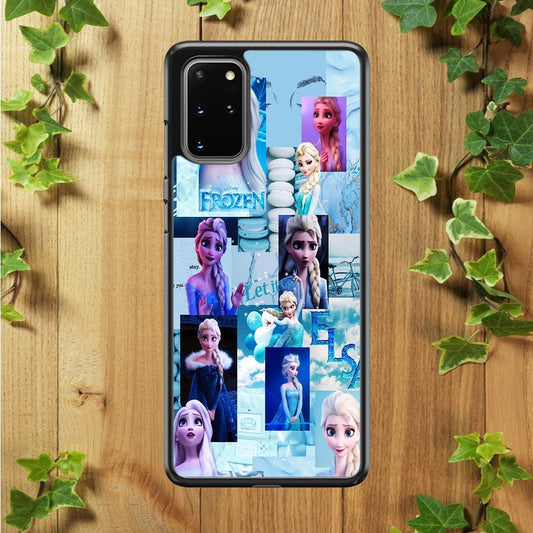 Frozen Elsa Aesthetic Samsung Galaxy S20 Plus Case-Rubber / Black (2D Case)-Xtracase