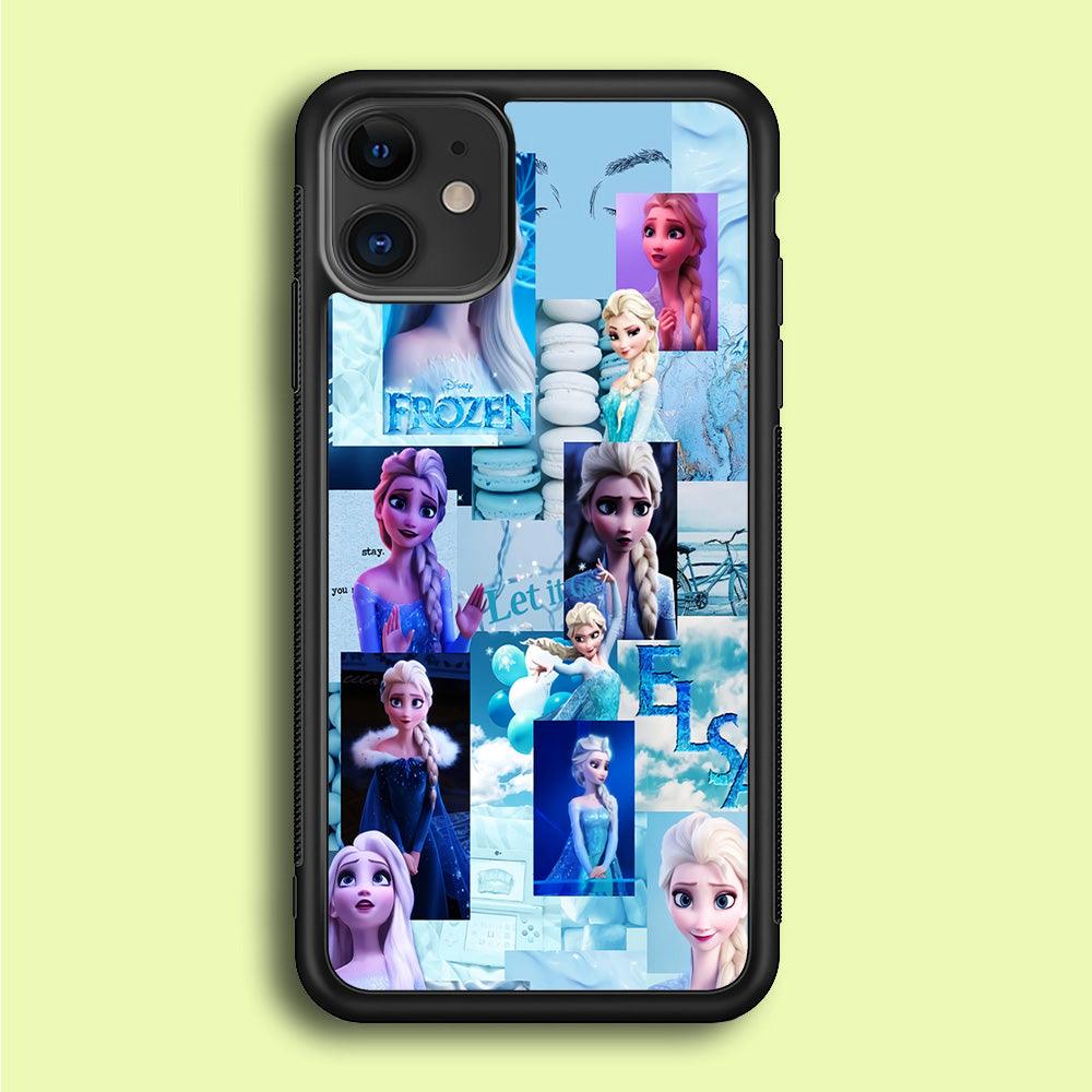 Frozen Elsa Aesthetic iPhone 12 Case-Rubber / Black (2D Case)-Xtracase