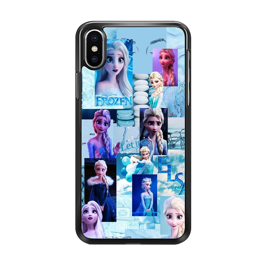 Frozen Elsa Aesthetic iPhone X Case-Rubber / Black (2D Case)-Xtracase