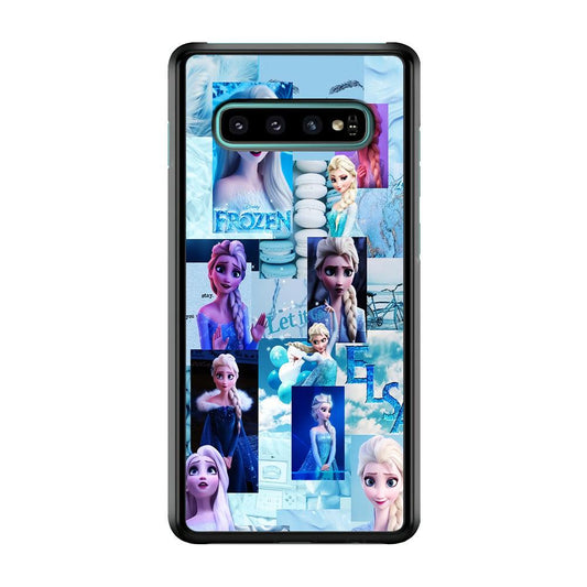 Frozen Elsa Aesthetic Samsung Galaxy S10 Case-Rubber / White (2D Case)-Xtracase