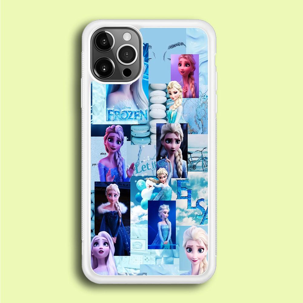 Frozen Elsa Aesthetic iPhone 12 Pro Max Case-Rubber / White (2D Case)-Xtracase