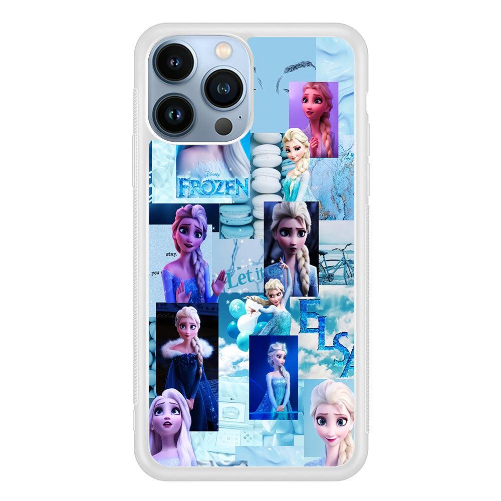 Frozen Elsa Aesthetic iPhone 13 Pro Max Case-Rubber / White (2D Case)-Xtracase