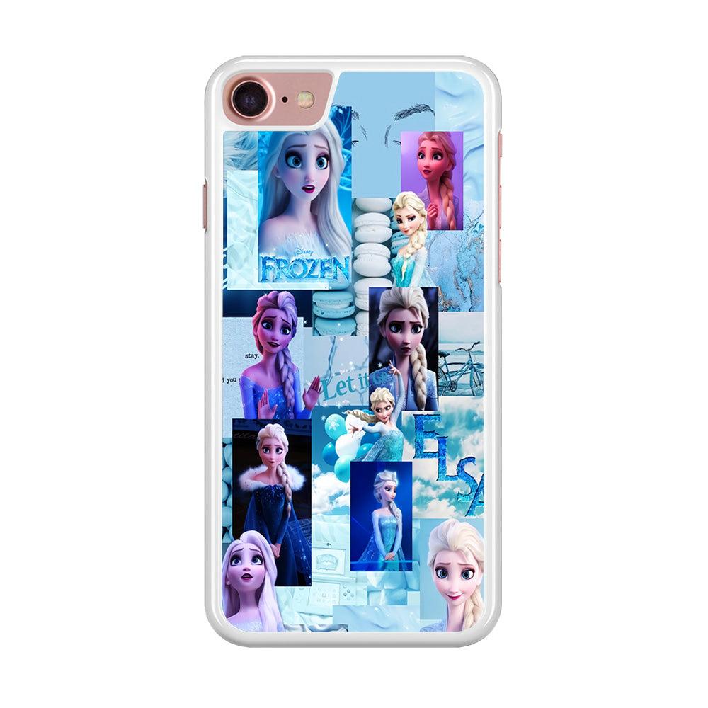 Frozen Elsa Aesthetic iPhone 7 Case-Rubber / White (2D Case)-Xtracase