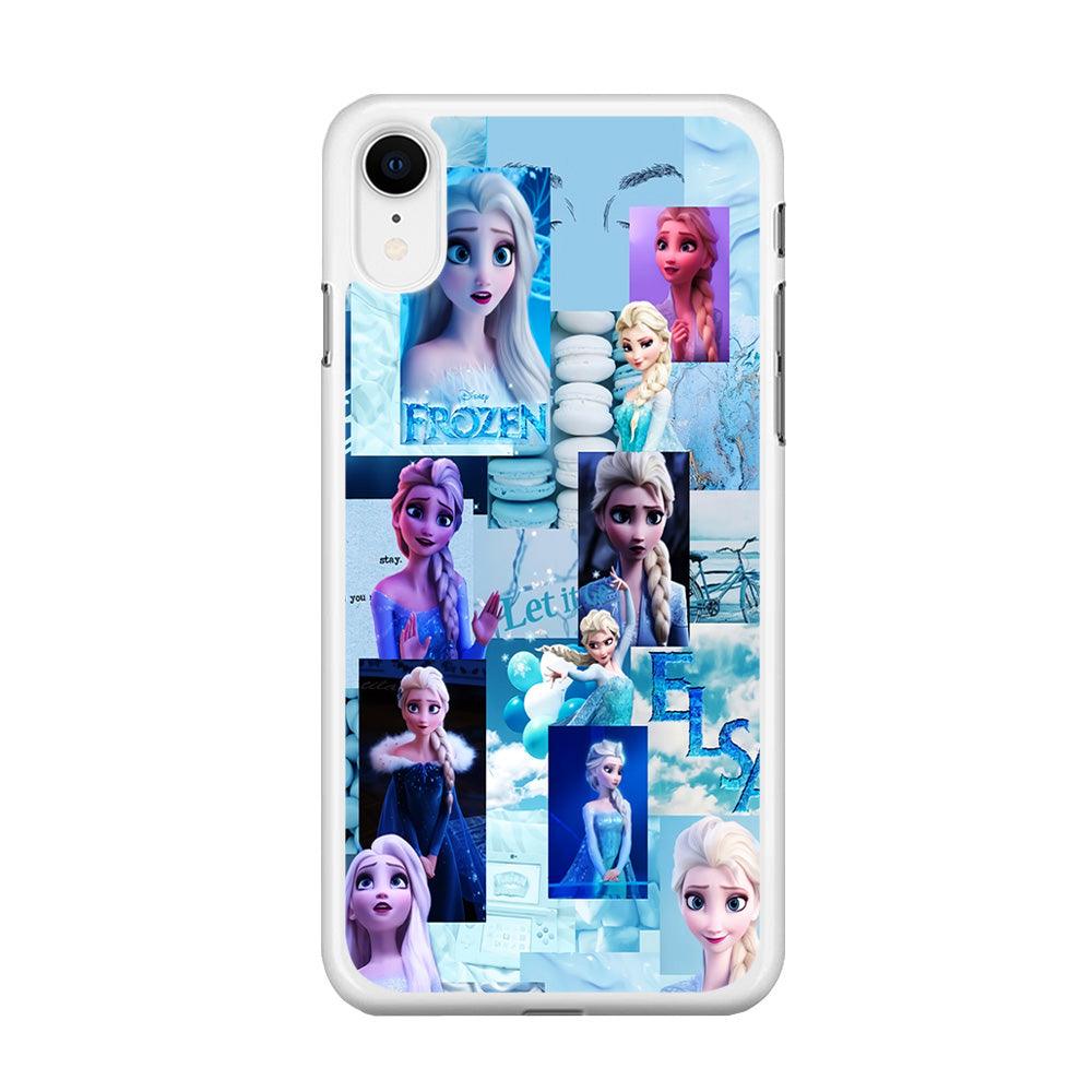 Frozen Elsa Aesthetic iPhone XR Case-Rubber / White (2D Case)-Xtracase