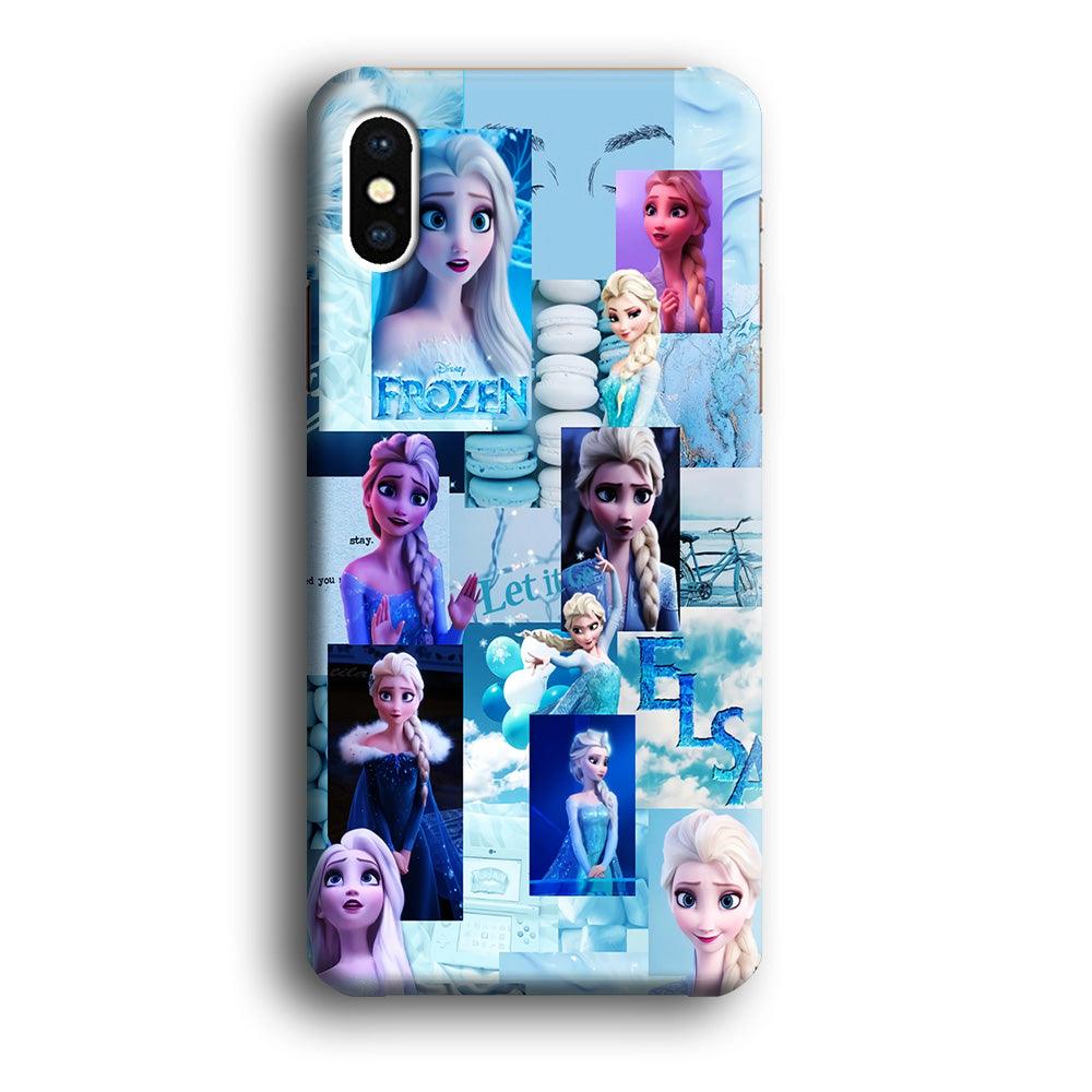 Frozen Elsa Aesthetic iPhone Xs Case-Plastic / Full Wrap (3D Case)-Xtracase