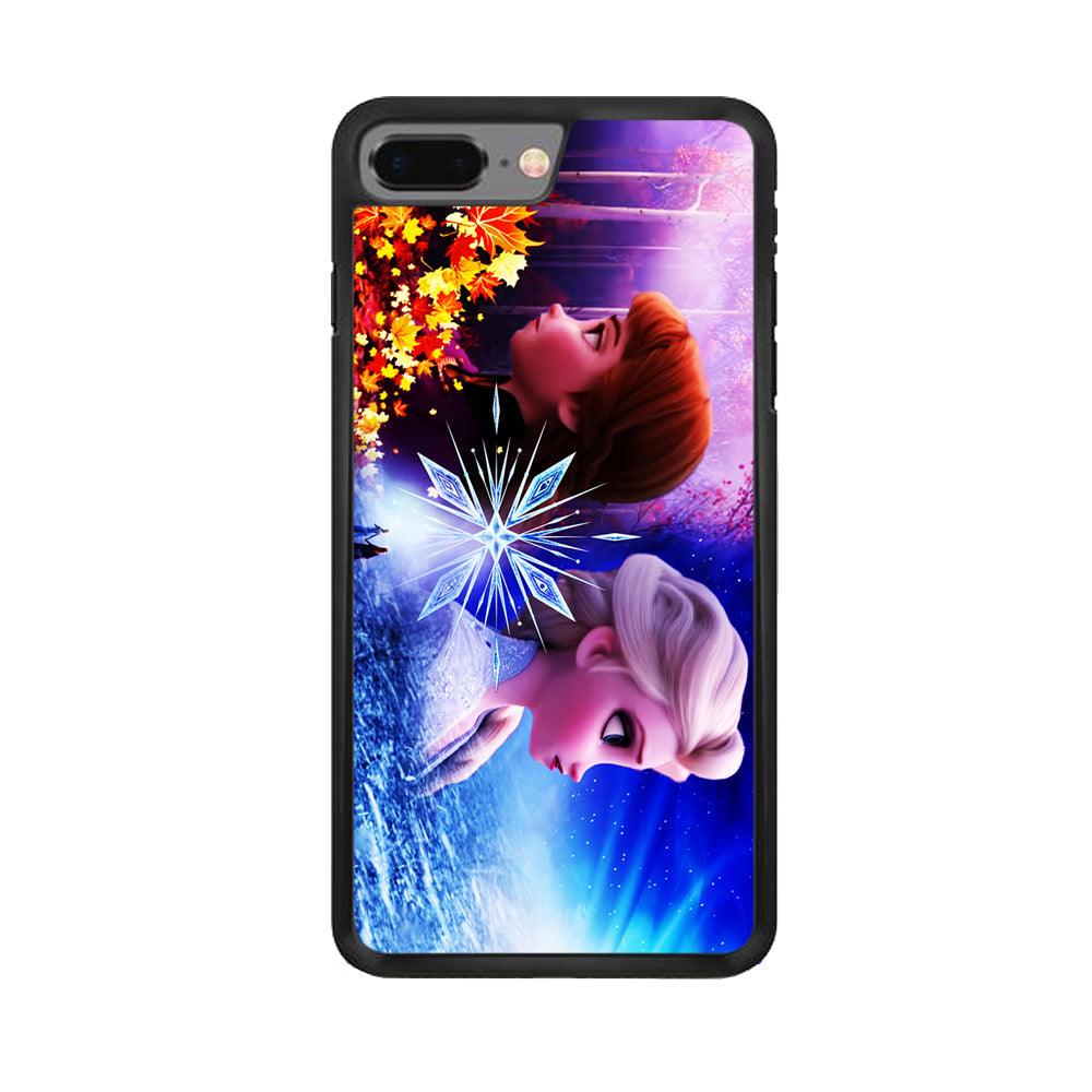 Frozen Elsa and Anna iPhone 8 Plus Case-Rubber / Black (2D Case)-Xtracase