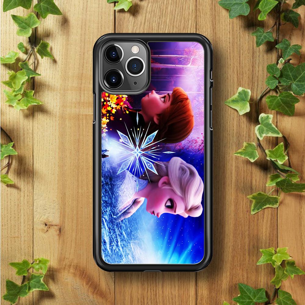 Frozen Elsa and Anna iPhone 11 Pro Max Case-Rubber / Black (2D Case)-Xtracase