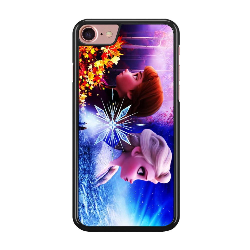 Frozen Elsa and Anna iPhone SE 2020 Case-Rubber / Black (2D Case)-Xtracase