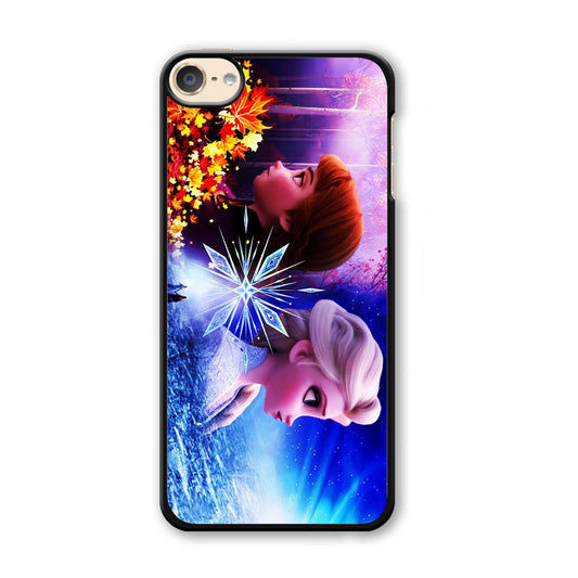 Frozen Elsa and Anna iPod Touch 6 Case-Plastic / Black (2D Case)-Xtracase