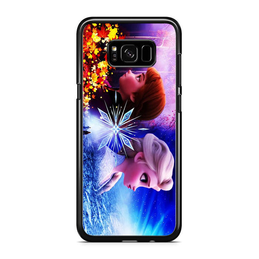 Frozen Elsa and Anna Samsung Galaxy S8 Case-Rubber / Black (2D Case)-Xtracase