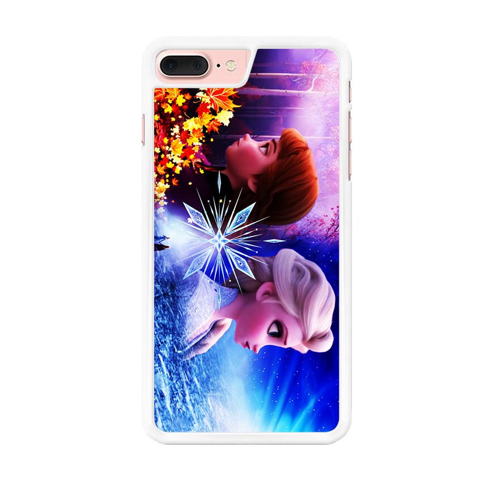 Frozen Elsa and Anna iPhone 8 Plus Case-Rubber / White (2D Case)-Xtracase