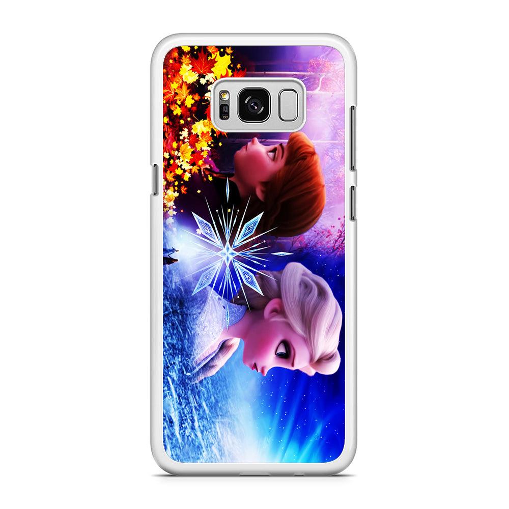 Frozen Elsa and Anna Samsung Galaxy S8 Case-Rubber / White (2D Case)-Xtracase