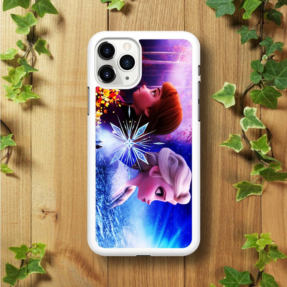 Frozen Elsa and Anna iPhone 11 Pro Case-Rubber / White (2D Case)-Xtracase