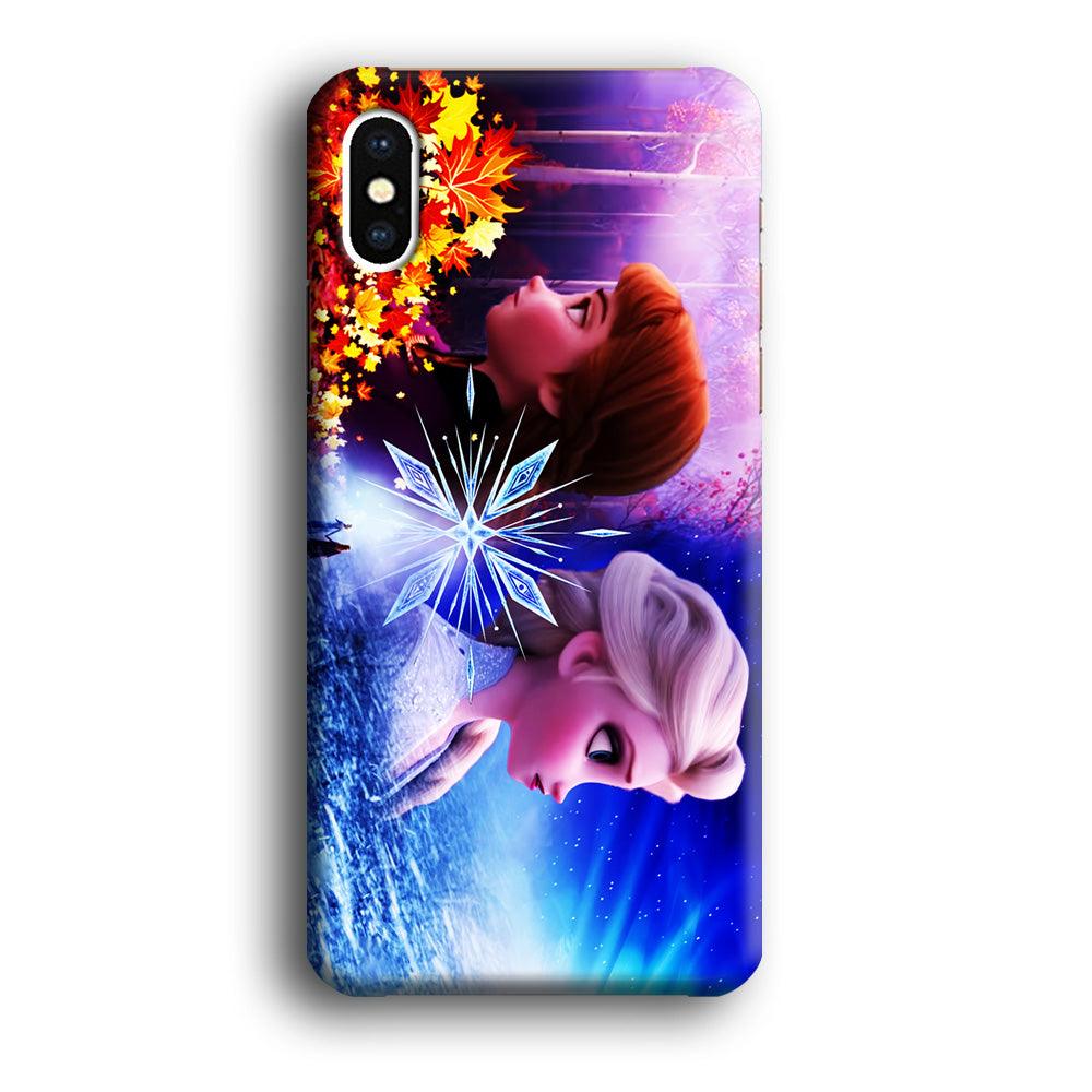 Frozen Elsa and Anna iPhone Xs Max Case-Plastic / Full Wrap (3D Case)-Xtracase