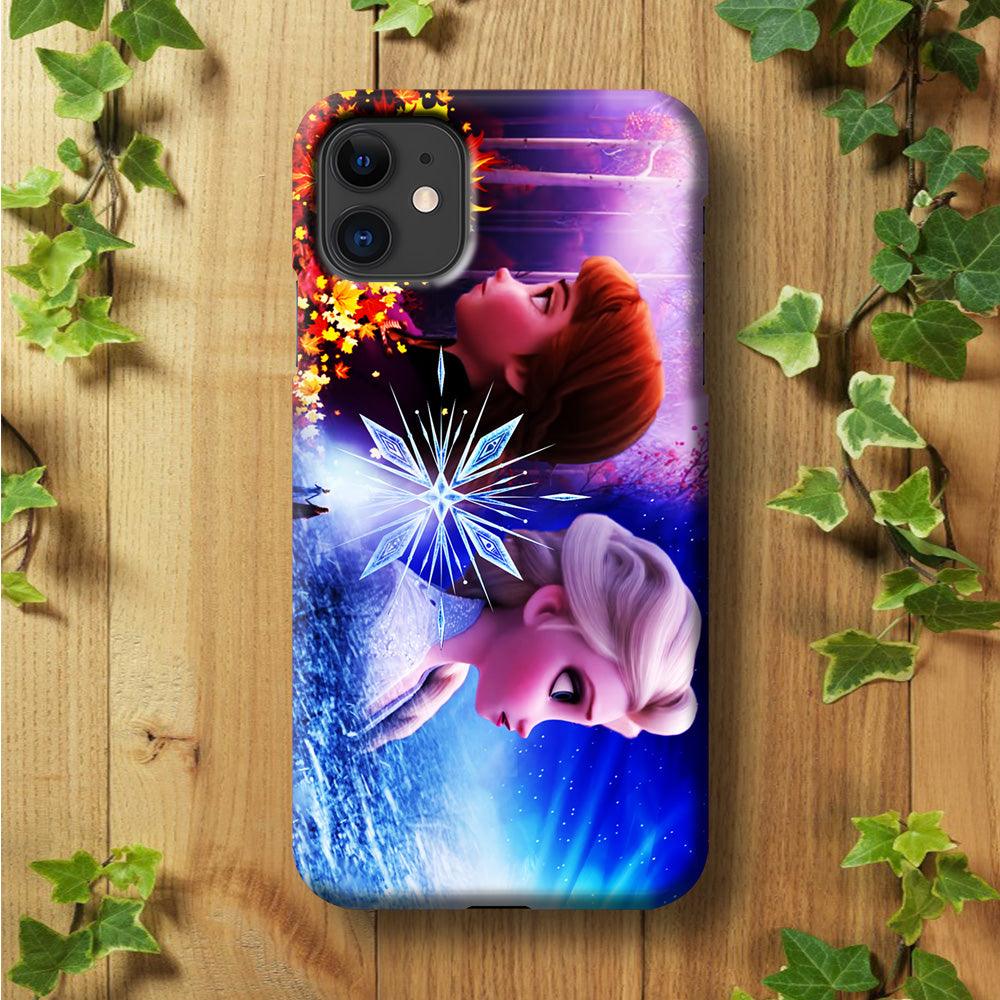 Frozen Elsa and Anna iPhone 11 Case-Plastic / Full Wrap (3D Case)-Xtracase