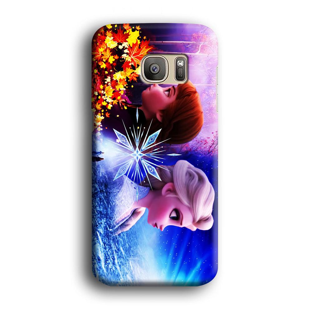 Frozen Elsa and Anna Samsung Galaxy S7 Edge Case-Plastic / Full Wrap (3D Case)-Xtracase