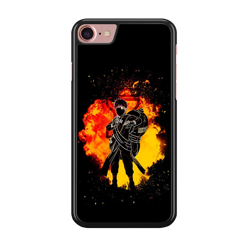 Gaara Silhouette iPhone SE 2020 Case-Rubber / Black (2D Case)-Xtracase