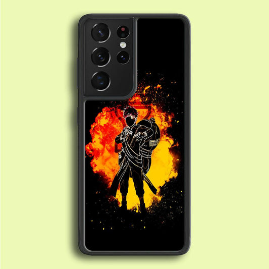 Gaara Silhouette Samsung Galaxy S21 Ultra Case-Plastic / Full Wrap (3D Case)-Xtracase