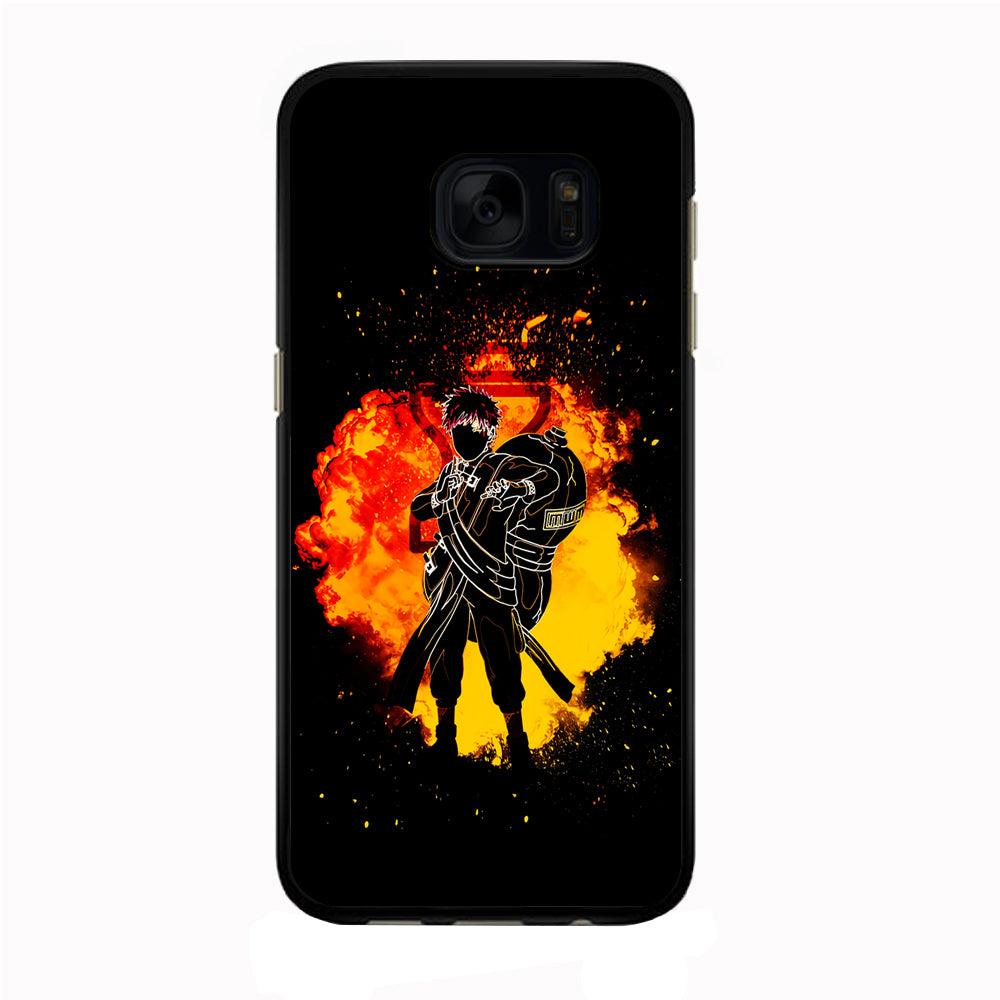 Gaara Silhouette Samsung Galaxy S7 Edge Case-Rubber / Black (2D Case)-Xtracase
