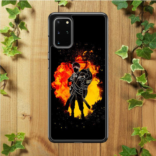 Gaara Silhouette Samsung Galaxy S20 Plus Case-Rubber / White (2D Case)-Xtracase