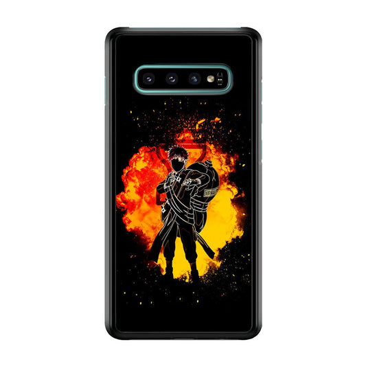 Gaara Silhouette Samsung Galaxy S10 Plus Case-Rubber / White (2D Case)-Xtracase