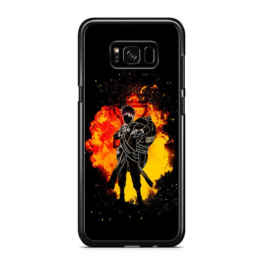 Gaara Silhouette Samsung Galaxy S8 Case-Rubber / Black (2D Case)-Xtracase