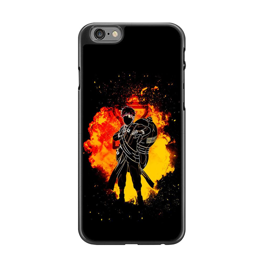 Gaara Silhouette iPhone 6 | 6s Case-Rubber / Black (2D Case)-Xtracase