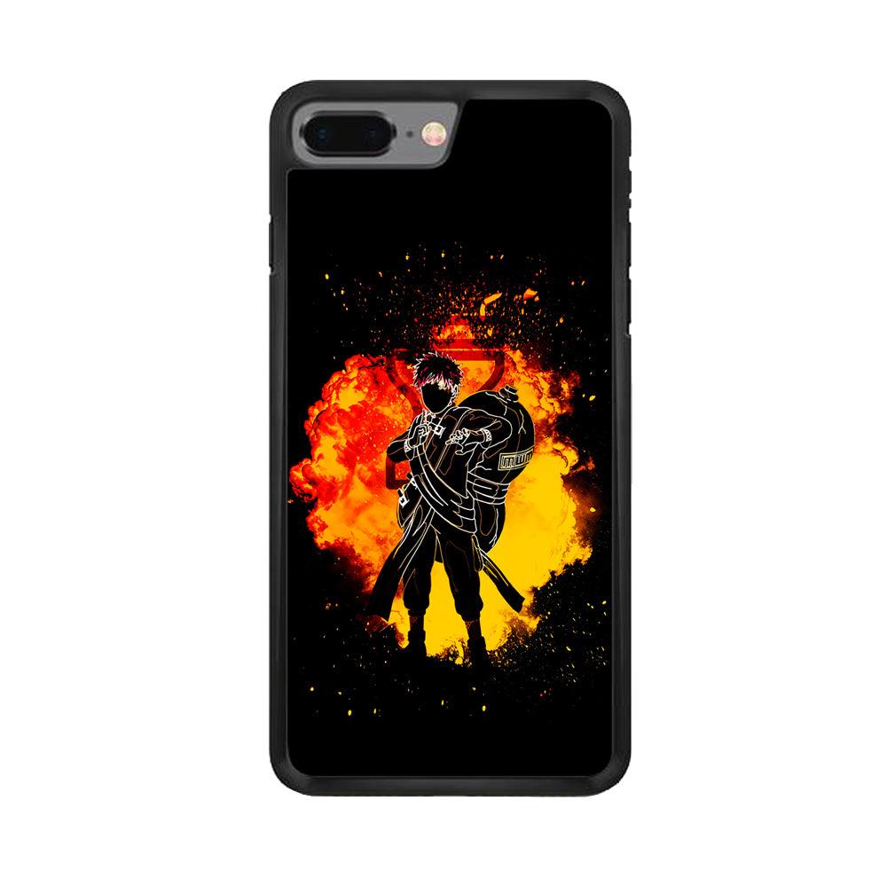 Gaara Silhouette iPhone 8 Plus Case-Rubber / Black (2D Case)-Xtracase