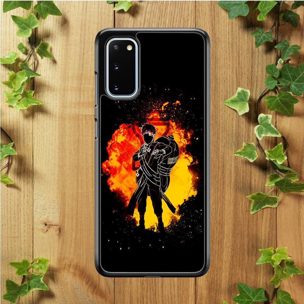 Gaara Silhouette Samsung Galaxy S20 Case-Rubber / Black (2D Case)-Xtracase