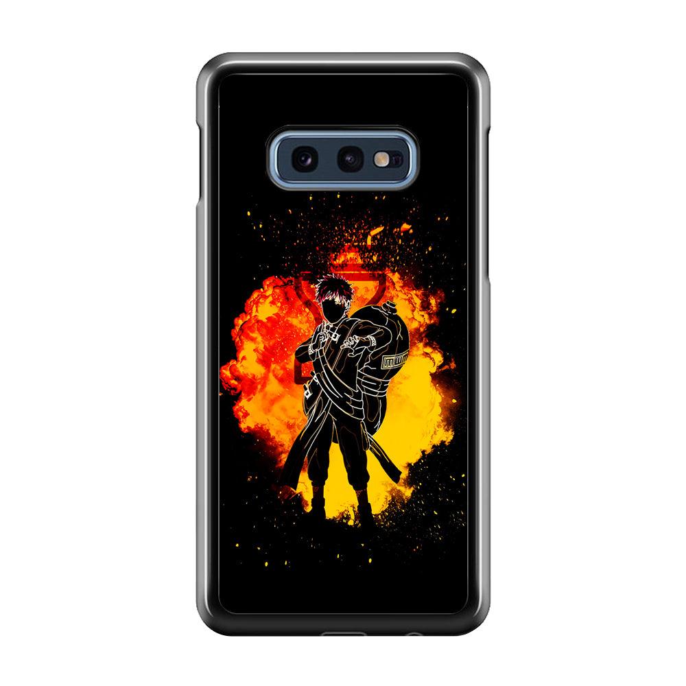 Gaara Silhouette Samsung Galaxy S10E Case-Rubber / Black (2D Case)-Xtracase