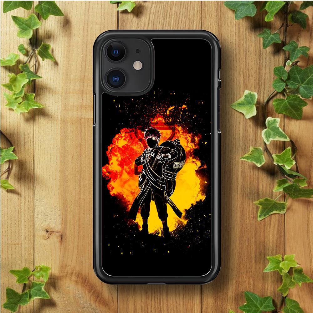 Gaara Silhouette iPhone 11 Case-Rubber / Black (2D Case)-Xtracase