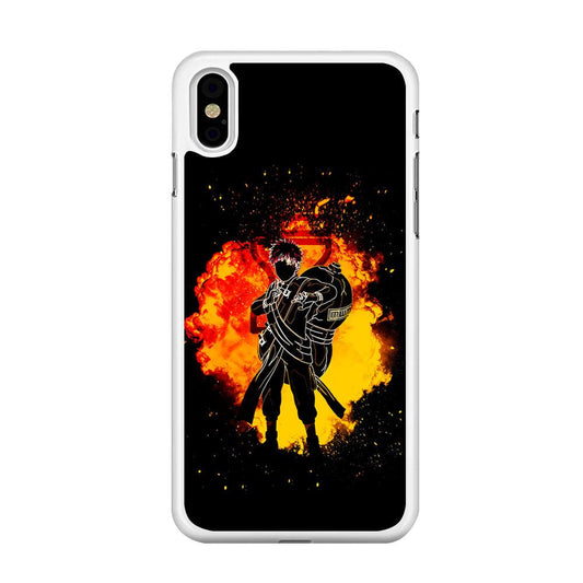 Gaara Silhouette iPhone X Case-Rubber / White (2D Case)-Xtracase