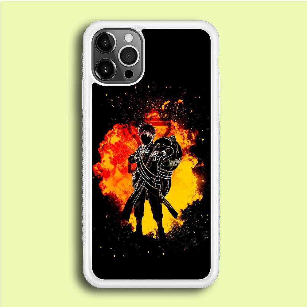 Gaara Silhouette iPhone 12 Pro Max Case-Rubber / White (2D Case)-Xtracase