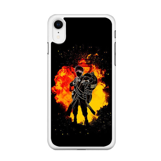 Gaara Silhouette iPhone XR Case-Rubber / White (2D Case)-Xtracase