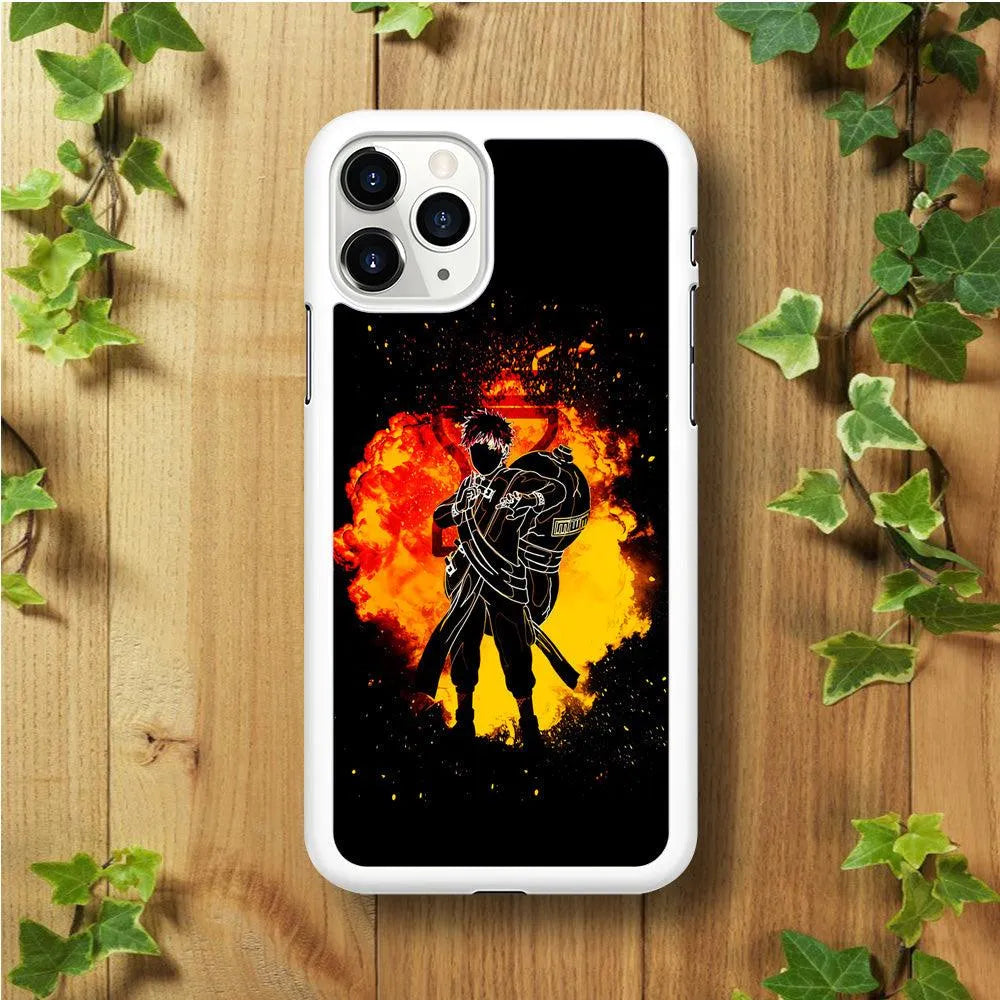 Gaara Silhouette iPhone 11 Pro Case-Rubber / White (2D Case)-Xtracase