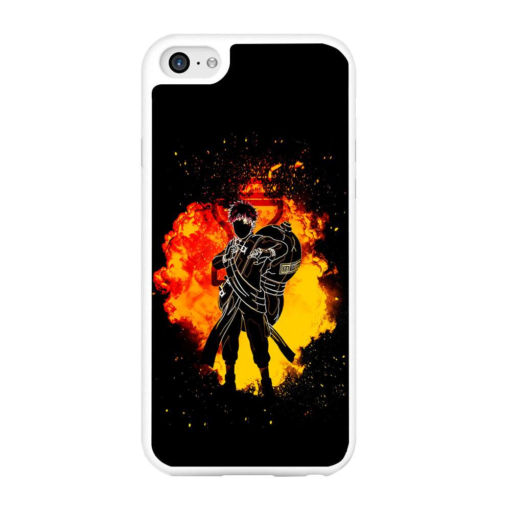 Gaara Silhouette iPhone 6 | 6s Case-Rubber / White (2D Case)-Xtracase