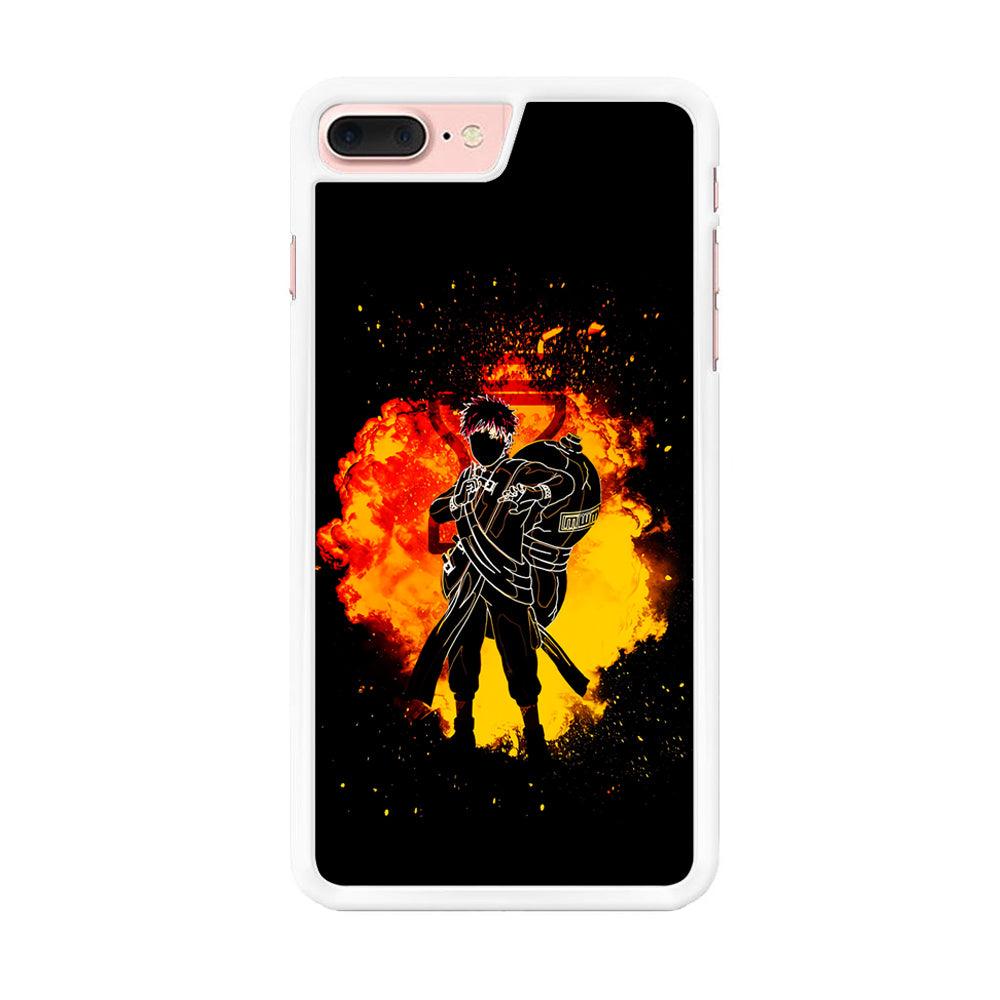 Gaara Silhouette iPhone 8 Plus Case-Rubber / White (2D Case)-Xtracase