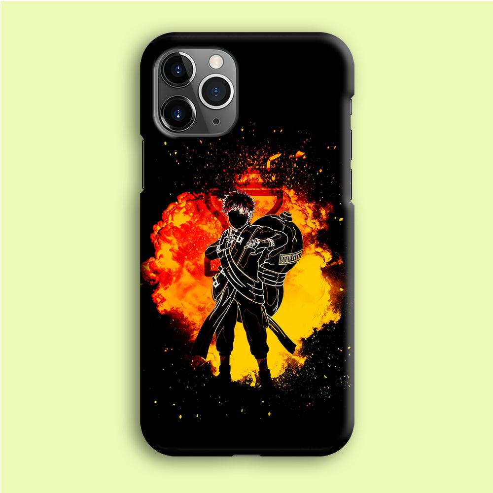 Gaara Silhouette iPhone 12 Pro Case-Plastic / Full Wrap (3D Case)-Xtracase