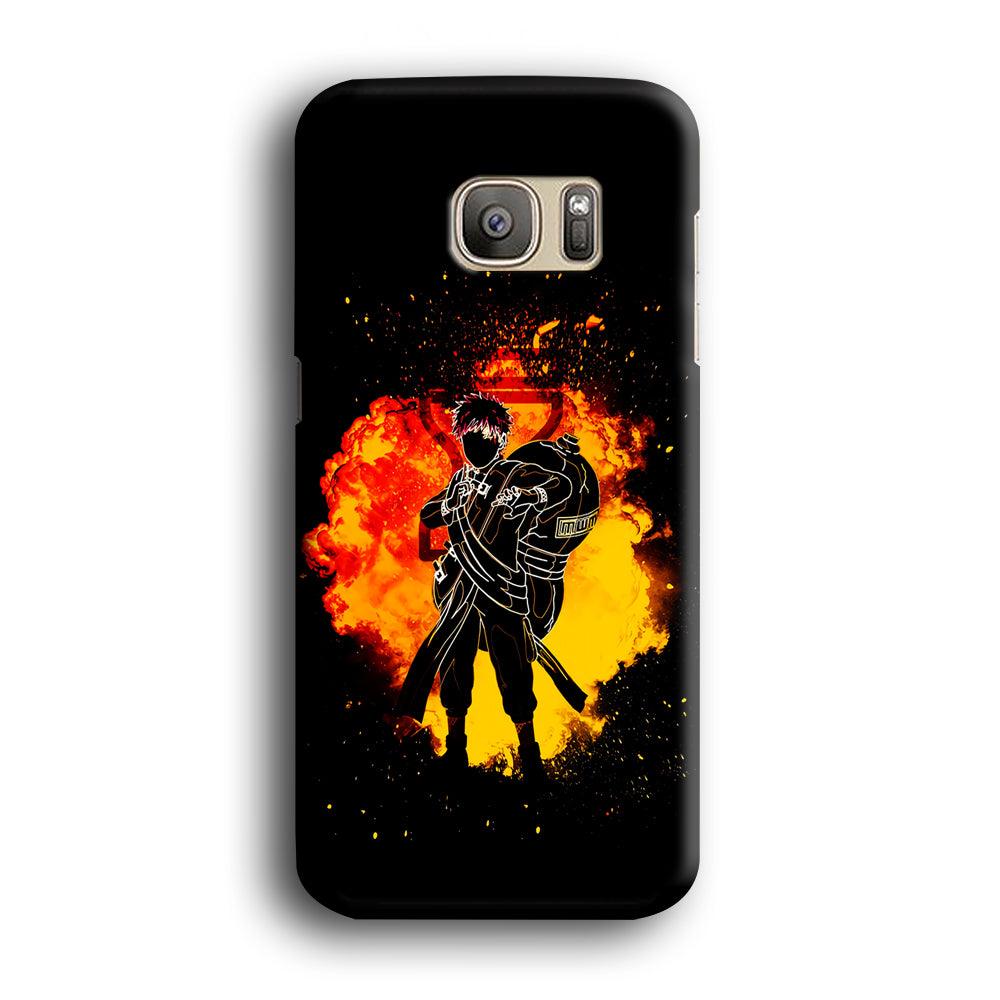 Gaara Silhouette Samsung Galaxy S7 Edge Case-Plastic / Full Wrap (3D Case)-Xtracase