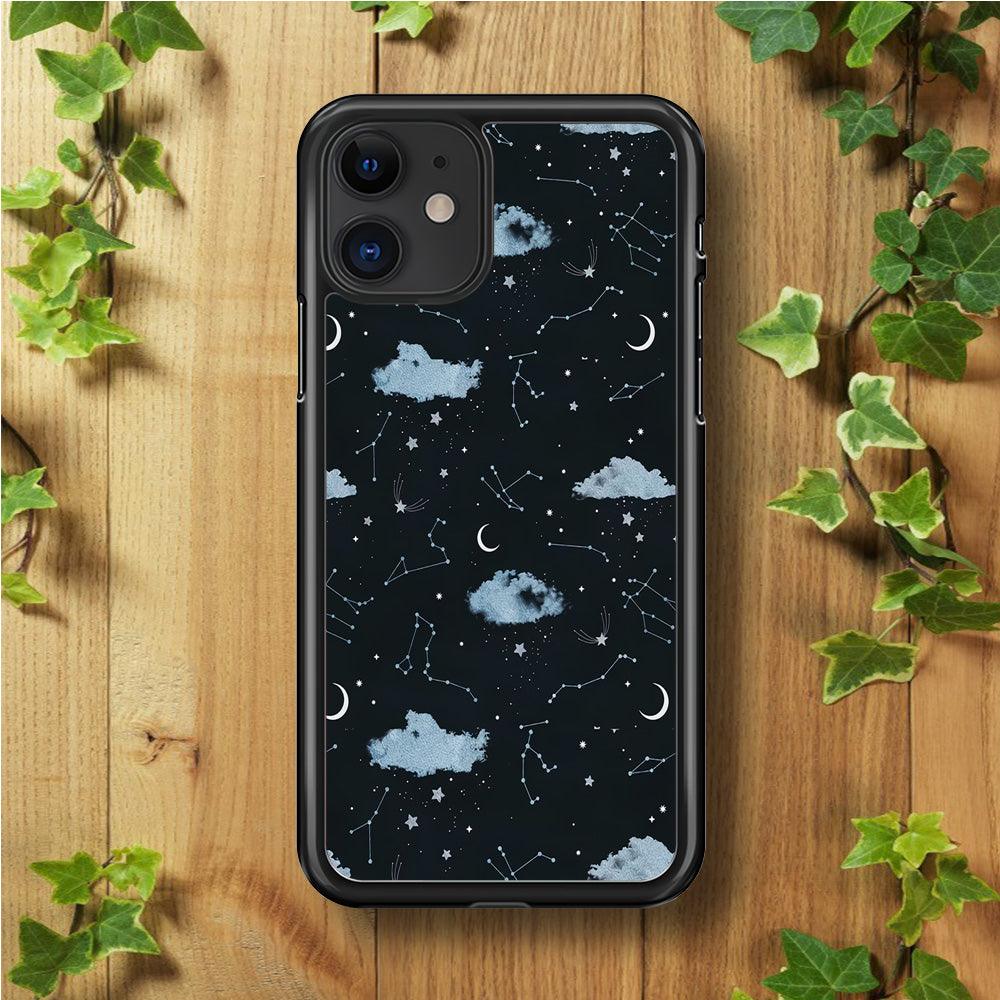 Galaxy Art 001 iPhone 11 Case-Rubber / Black (2D Case)-Xtracase