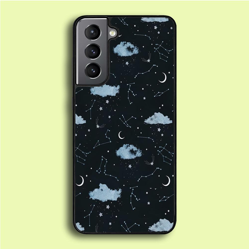 Galaxy Art 001 Samsung Galaxy S21 Plus Case-Rubber / White (2D Case)-Xtracase