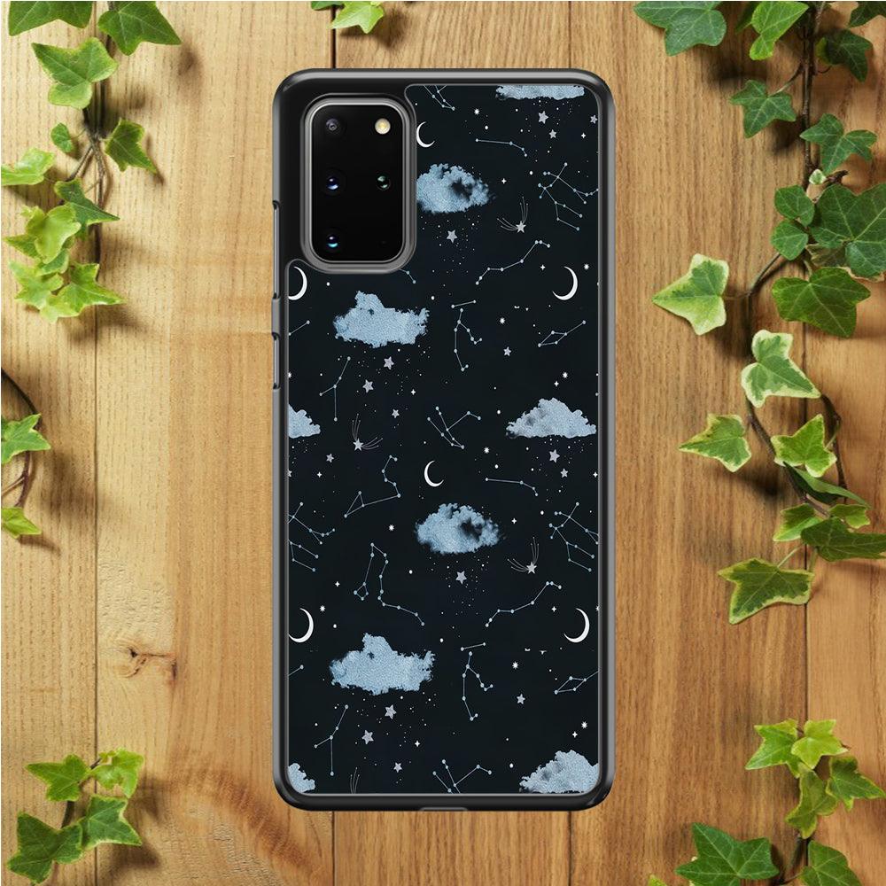 Galaxy Art 001 Samsung Galaxy S20 Plus Case-Rubber / White (2D Case)-Xtracase