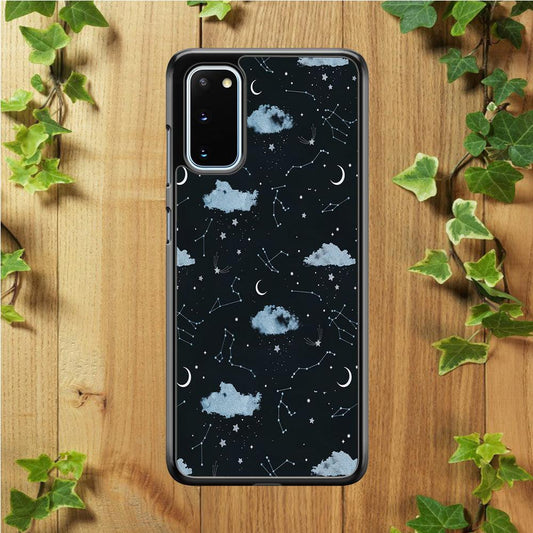 Galaxy Art 001 Samsung Galaxy S20 Case-Rubber / White (2D Case)-Xtracase