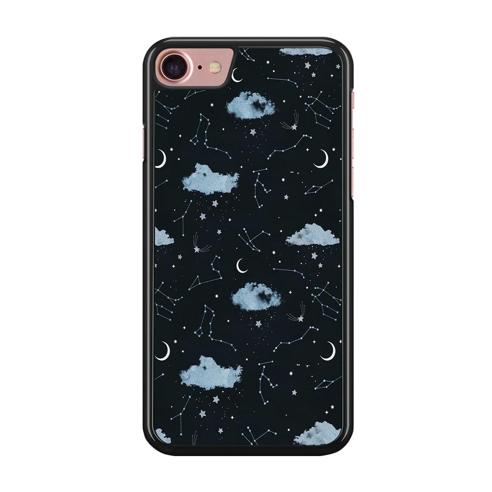 Galaxy Art 001 iPhone 8 Case-Rubber / Black (2D Case)-Xtracase