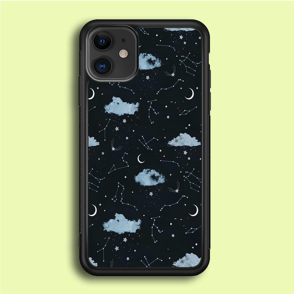 Galaxy Art 001 iPhone 12 Mini Case-Rubber / Black (2D Case)-Xtracase
