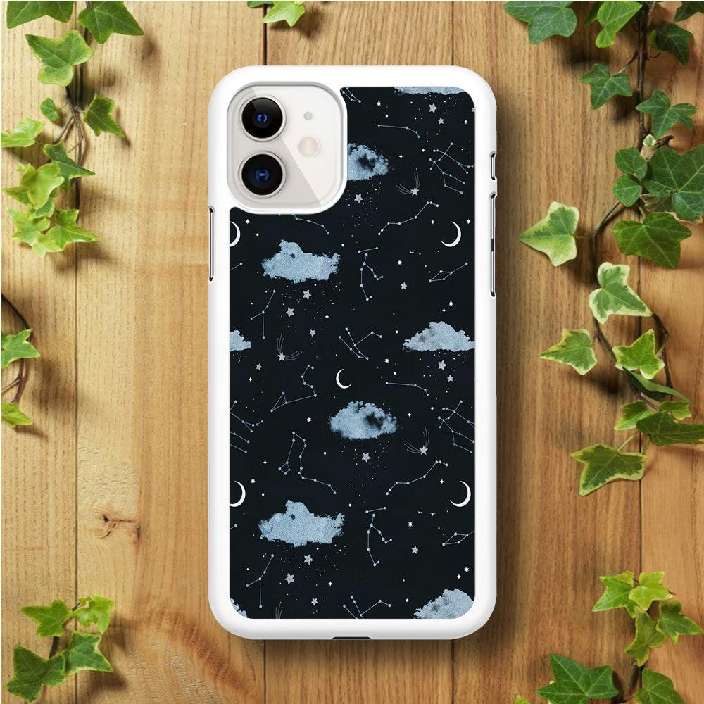 Galaxy Art 001 iPhone 11 Case-Rubber / White (2D Case)-Xtracase