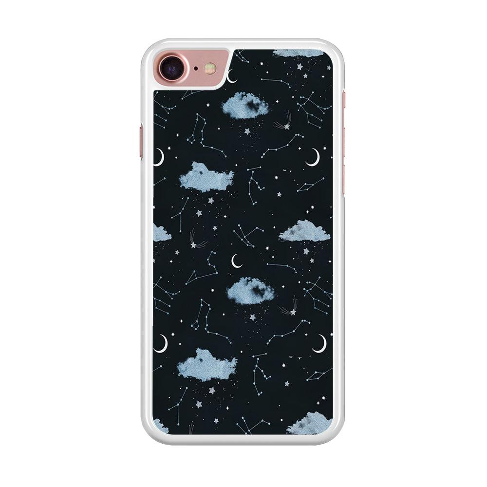 Galaxy Art 001 iPhone 7 Case-Rubber / White (2D Case)-Xtracase