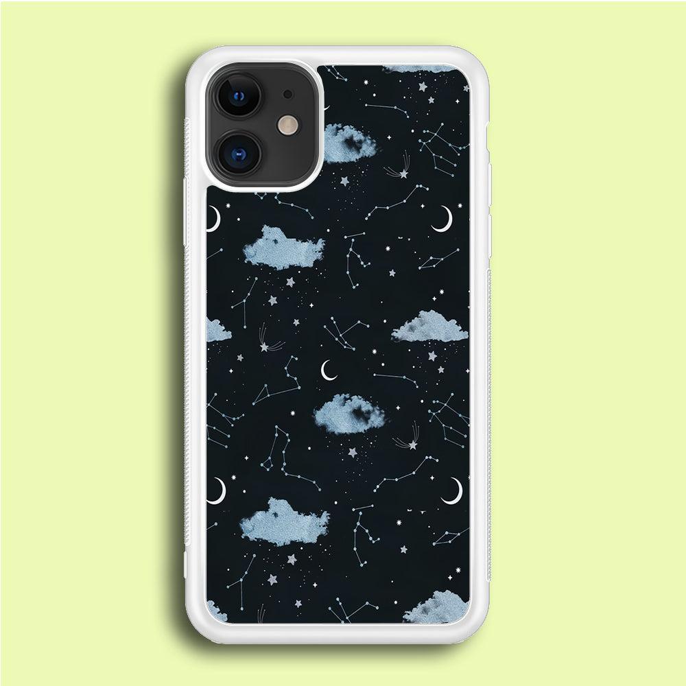Galaxy Art 001 iPhone 12 Case-Rubber / White (2D Case)-Xtracase