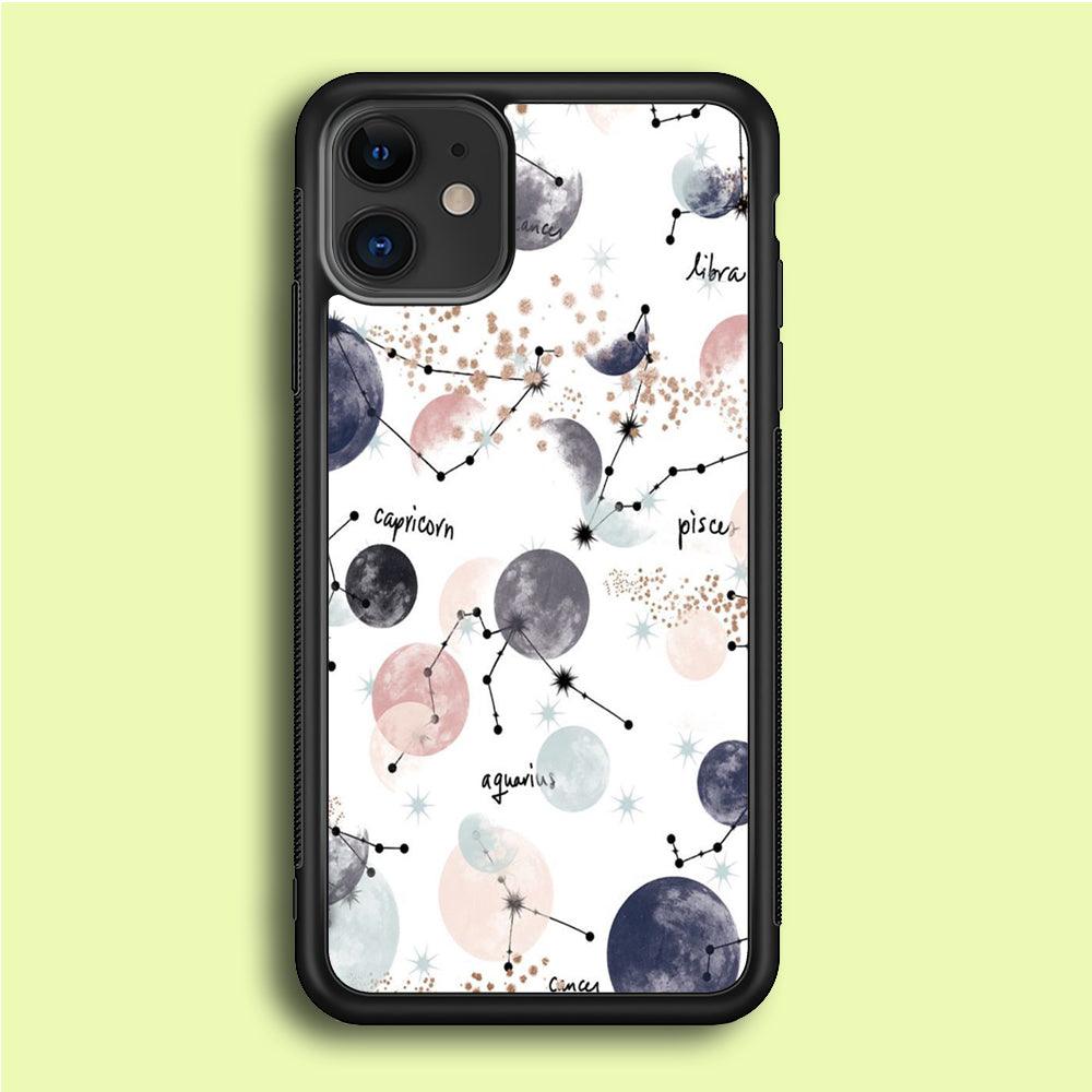 Galaxy Art 002 iPhone 12 Case-Rubber / Black (2D Case)-Xtracase