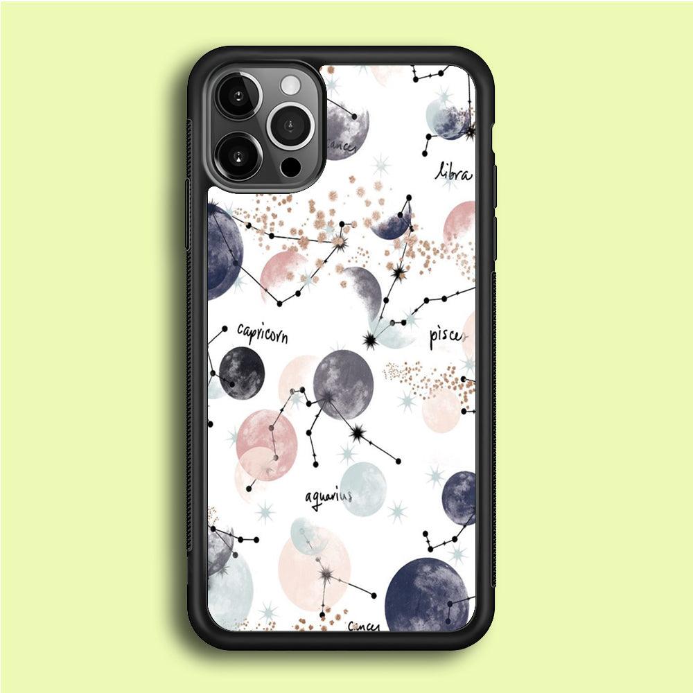 Galaxy Art 002 iPhone 12 Pro Case-Rubber / Black (2D Case)-Xtracase